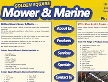 Tablet Screenshot of goldensquaremowerandmarine.com